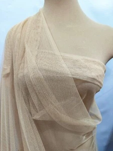NUDE ENGLISH NETTING, 54 WIDE.. 100% POLYESTER... BRIDAL , VEILS, GOWNS BTY - Picture 1 of 2
