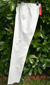 Elegante pantalón de mujer de negocios de Elena Miró en blanco talla 44 nuevo - Imagen 1 de 4