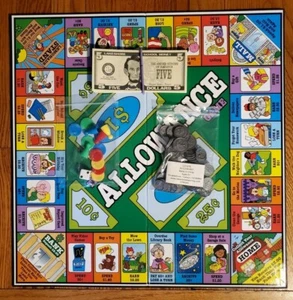 The Allowance Board Game First to Save $20 Wins 5+ 2 to 4 Players COMPLETE VTG - Picture 1 of 10