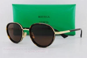 Brand New Bottega Veneta Sunglasses BV 1372/S-002 Tortoise-Gold/Brown For Women - Picture 1 of 7