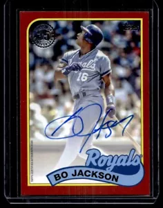 2024 Topps 1989 35th Anniversary Bo Jackson Auto 14/25 Royals #89BA-BJ Red Card - Picture 1 of 2