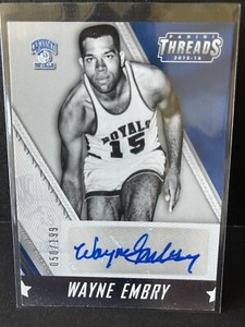 2015-16 Panini Threads - Signage #S-WEB Wayne Embry /199 (AU) HOF