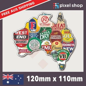 Aussie Beer Brands Sticker Decal Straya Funny Bogan JDM Car Ute 4x4 Tool Box - Picture 1 of 3