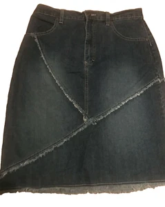 Vin Gloria Vanderbilt Damenjeansrock Größe 10 blau gerade Taschen Reißverschluss vorne - Bild 1 von 11