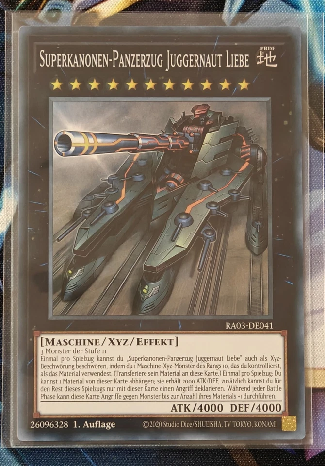 Yu-Gi-Oh Superkanonen-Panzerzug Juggernaut Liebe - RA03-DE041 - Super Rare - NM - Bild 1 von 1