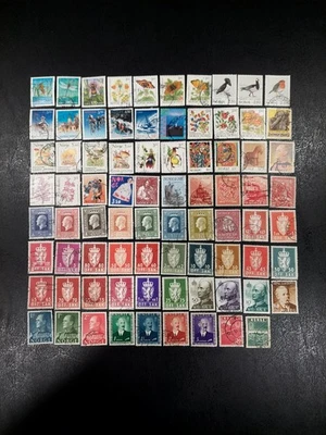 Noruega lote de 185 sellos postales usados fuera de papel Foto 1 de 2