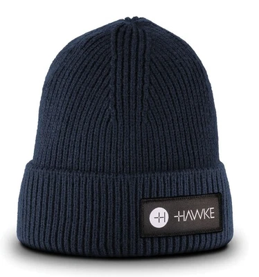 Hawke Optics Knit Beanie Hat (Hawke LOGO Patch) in Dark Blue  #99347  (UK)  BNIP - Image 1 of 4