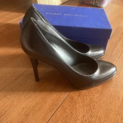 Stuart Weitzman Size 11 Classic Black High Heel Stiletto Court Shoes Pumps - Image 1 of 4
