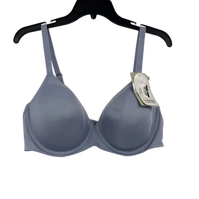 NWT Bali Women's Underwire Padded T Shirt Bra Adjustable Straps Blue Size 42D - Image 1 of 4
