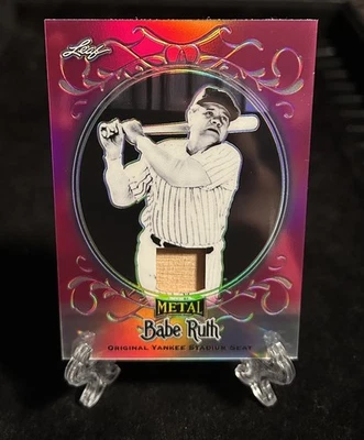 Camiseta 2019 Babe Ruth Leaf Metal Original Yankee Seat Relic #3/6 # Corresponde em perfeito estado! - Imagem 1 de 4