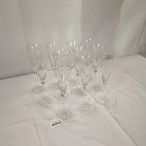 Gruppe von 11 Flöten §Designer V.Nason und Co. Murano Kristall - Bild 1 von 6