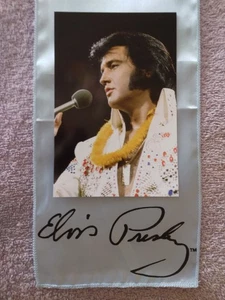 ELVIS PRESLEY SIGNATURE BLUE SCARF&ALOHA FROM HAWAII CONCERT PHOTO NEW LOT 2 - Picture 1 of 4