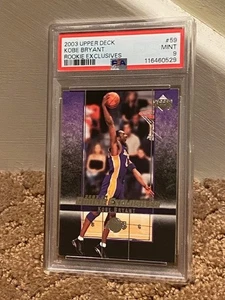 2003 U.D. Rookie Exclusives Kobe Bryant #59 Lakers Card PSA 9 - Picture 1 of 1