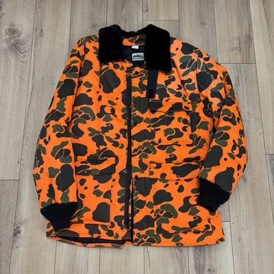 Abrigo Chaqueta de Caza Bushmaster Naranja Camuflado De Colección Para Hombre Talla Grande L Usado en Excelente Condición De Colección A+ Foto 1 de 4