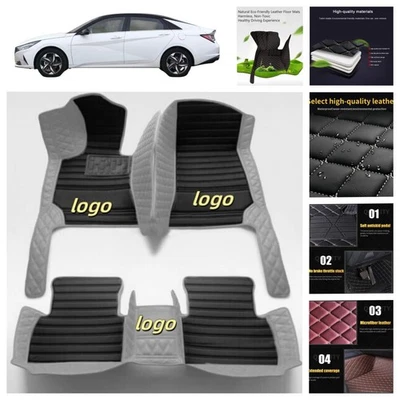 For Hyundai Accent Car Floor Mats Custom Front & Rear Carpets Waterproof Liners Foto 1 de 4