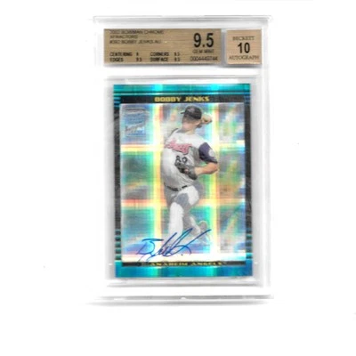 BOBBY JENKS 2002 BOWMAN CHROME XFRACTOR AUTO RC BGS 9.5 - Image 1 of 2