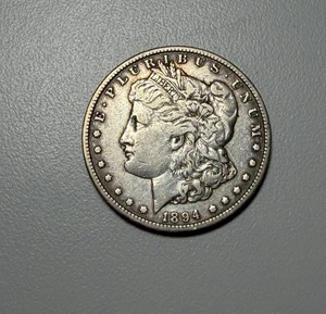 Dólar de plata Morgan 1894-O AU fecha clave muy bonita moneda #1032 - Imagen 1 de 2