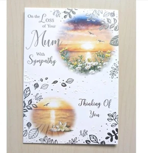 Tarjeta de simpatía Loss of Mum - 7,5""x5,25"" Condolencia Duelo Lo siento Pérdida - Imagen 1 de 3