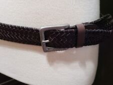 Wrangler Men's Brown Woven Leather Belt Size XL