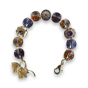 Bracelet by Mariana Glamorous Amethyst and Topaz Swarovski Crystals - Picture 1 of 6