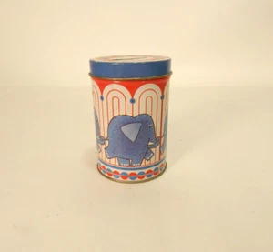 Vintage Tin Bank Circus/Elephants 4.75" - Picture 1 of 8