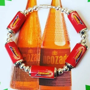 Unique LUCOZADE BRACELET handcrafted ENERGY DRINK retro FAB pop GIFT soda CANS - Picture 1 of 1