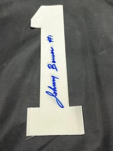 JOHNNY BOWER signierte Toronto Leafs weiße Trikotnummer mit Zertifikat - Bild 1 von 2