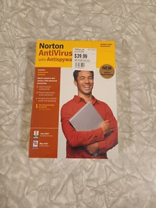 Vintage PC Norton antivirus 2008 With Antispyware  New Sealed price sticker - Picture 1 of 10