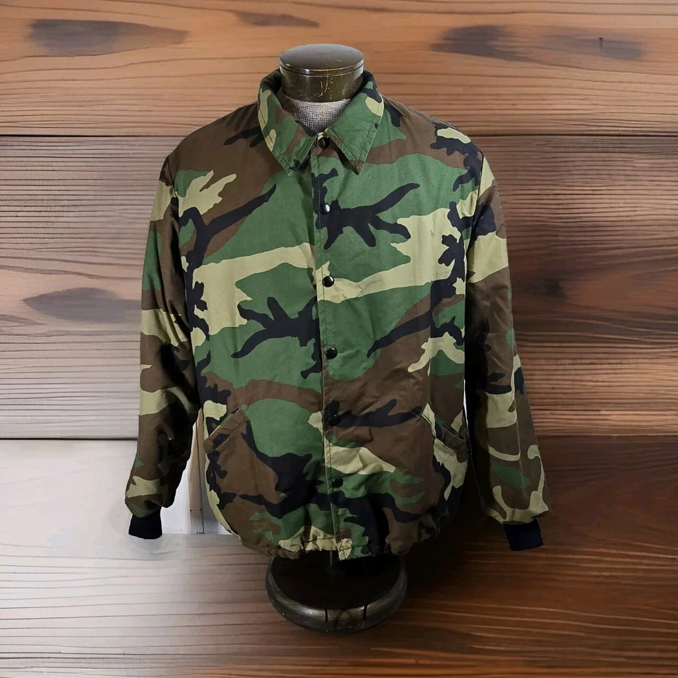 Chaqueta de camuflaje Olympic Sportswear para hombre XL verde Sherpa forrada con cordón cintura Foto 1 de 4
