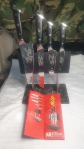 Baccarat KIYOSHI Koto 5 Piece Knife Block Set japanese stainless steel 420j2 - Picture 1 of 13