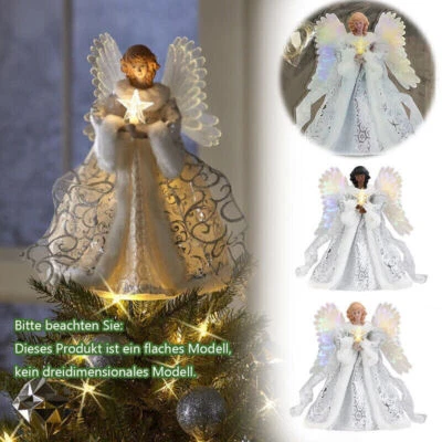 Weihnachtsengel Engel Christbaum Schmuck Winter Weihnachtsbaumspitze Deko Figur - Bild 1 von 4