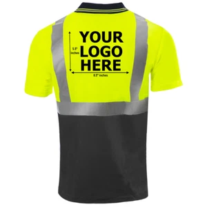 Bedruckte NEU JORESTECH ANSI/ISEA Klasse 2 Sicherheitsreflektierende schnell trocknende Poloshirts - Bild 1 von 11