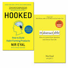 Nir Eyal 2 Books Collection Set Indistractable:How To Control,Hooked:Build Habit