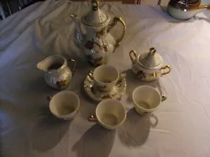 Juego de té de 8 piezas China esterlina Japón tetera opalescente crema tazón de azúcar tazas - Imagen 1 de 5