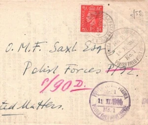 GB KGVI Cover WW2 POLISH FORCES FPO1 Printed Matter CHEMISTRY 1944 London MA1464 - Picture 1 of 8