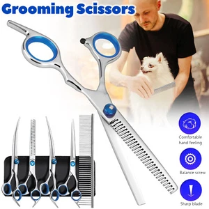 6" Profi Hundeschere Fellschere Grooming Set Hunde Haarschere Hundepflege Schere - Bild 1 von 12