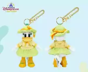 Authentic 2024 summer Shanghai Disney daisy duck Plush Doll Keychain - Picture 1 of 2