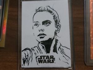 2019 Star Wars The Rise of Skywalker Rey Sketch card By Vincenzo Di'ippolito 1/1
