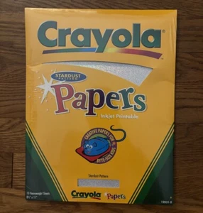 NEW VTG Crayola Papers Stardust Pattern Inkjet Printable Glitter Printer Paper - Picture 1 of 2