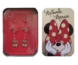 MINNIE MOUSE 3 Piece Earring Set in Gift Tin - Picture 1 of 3