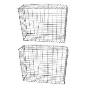 2er Set Gabionen Steinkorb Steingabione Gabionen Wand Drahtkorb 100x80x30 - Bild 1 von 12