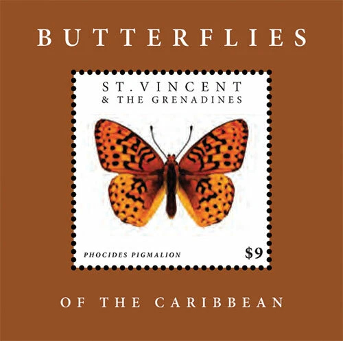 St. Vincent 2012 - SC# 3832 Butterflies of the Caribbean, Insect - S/S - MNH - Image 1 of 1
