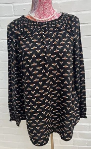 Camicia nuova Joules Talia Blackbee UK 12 nera smock rilassata - Foto 1 di 11