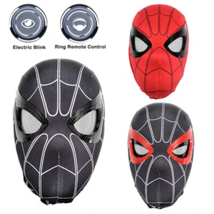Anello Maschera Spider-Man Telecomando Occhi Lampeggianti Casco Cosplay Indossabile Props - Foto 1 di 26