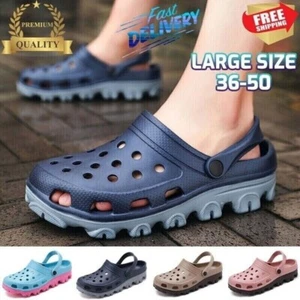 Men's Slip-On Garden Mules Clogs Sports Sandals Beach Water Slippers - Picture 1 of 33