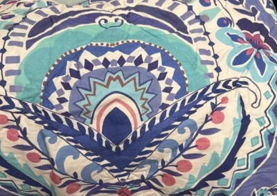 Pottery Barn Kaleidoscope Floral Comforter Blue/Purple Queen - Image 1 of 3
