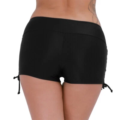 Women's Beach Swim Shorts Boy Shorts Boardshorts Swimwear with Adjustable Ties  - Image 1 of 4
