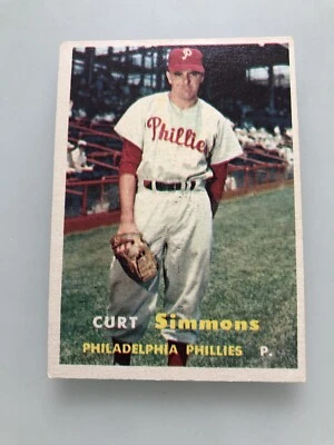 1957 Topps - Curt Simmons #158 EX/NM - Image 1 of 2