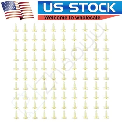 100pcs fender retainer nylon yellow fasteners clips for GMC Chevrolet #10285935 - Изображение 1 из 4
