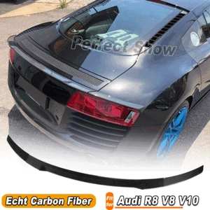 Alerón de carbono para Audi R8 V8 V10 06-15 alerón trasero borde de demolición labio de ala - Imagen 1 de 10